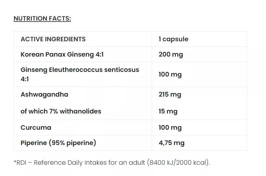 7 Nutrition Ginseng + Herbal combo 60 caps