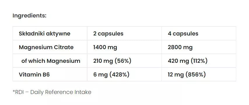 7 Nutrition Magnesium citrate + B6 120 caps