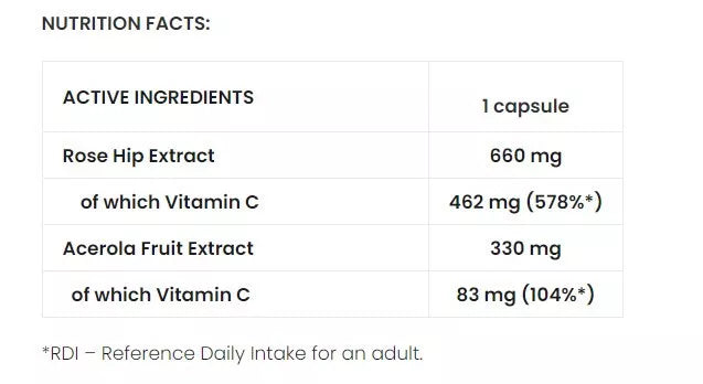 7 Nutrition Natural Vitamin C 60 caps