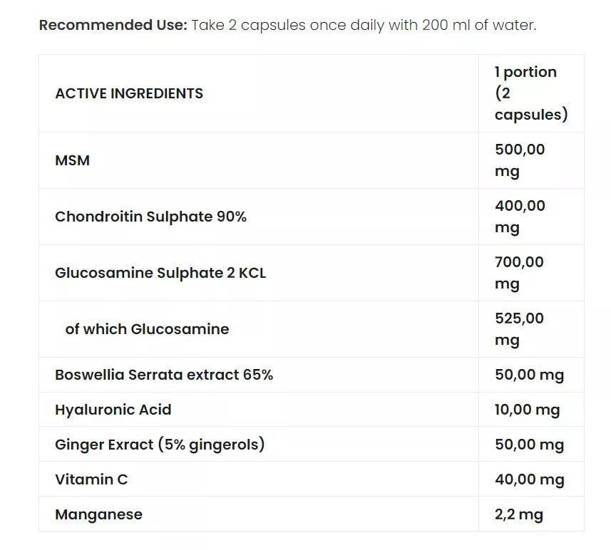 7 Nutrition Steel Joints 60 caps