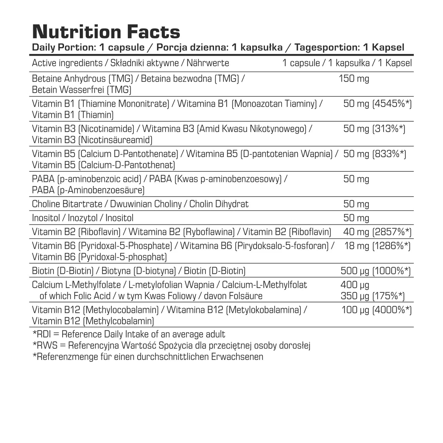 7 Nutrition Vitamin B Complex B50 Methyl 60 caps