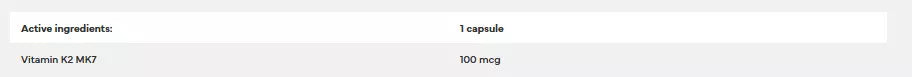 7 Nutrition Vitamin K2 MK7 100 mcg 120 caps