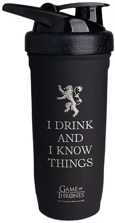 SmartShake Game Of Thrones I Drink And I Know Things Reforce Stainless Steel 900 ml.