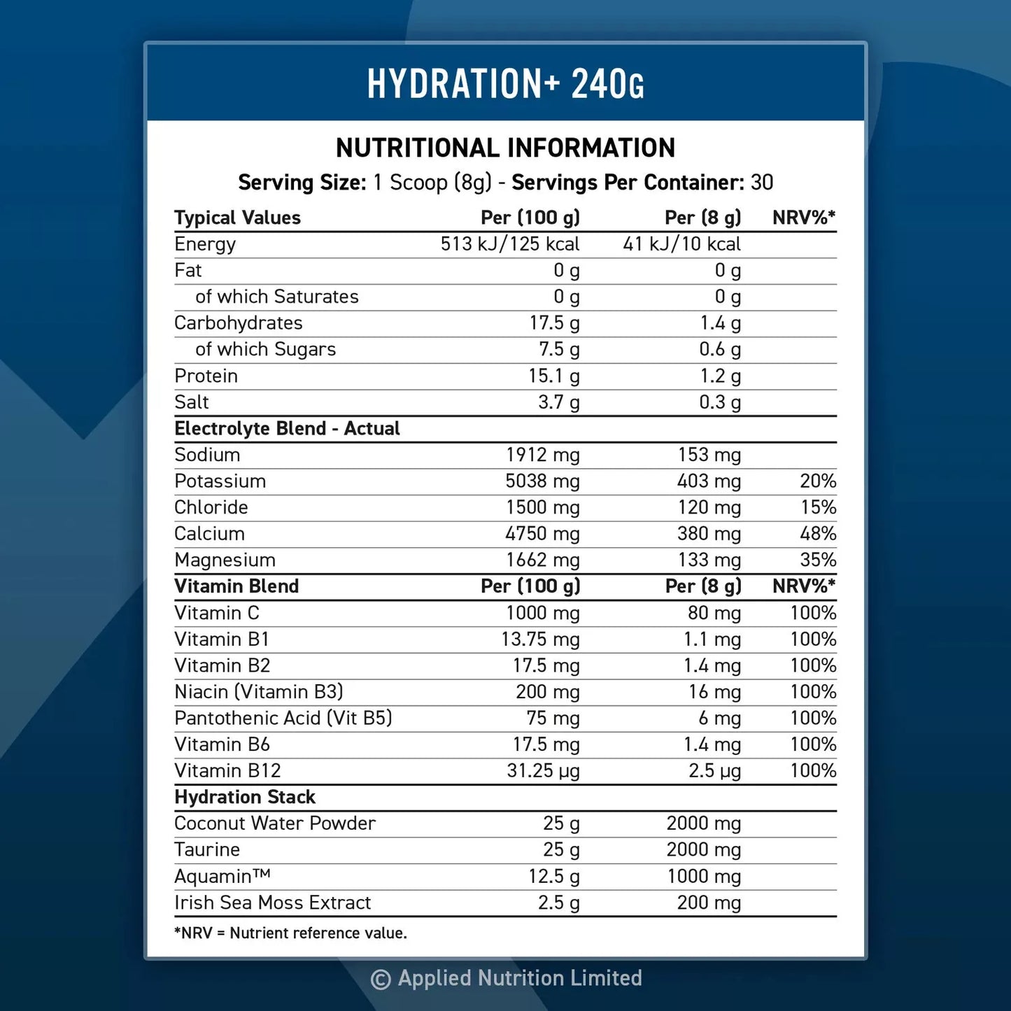 Applied Nutrition Hydration+ 240 g