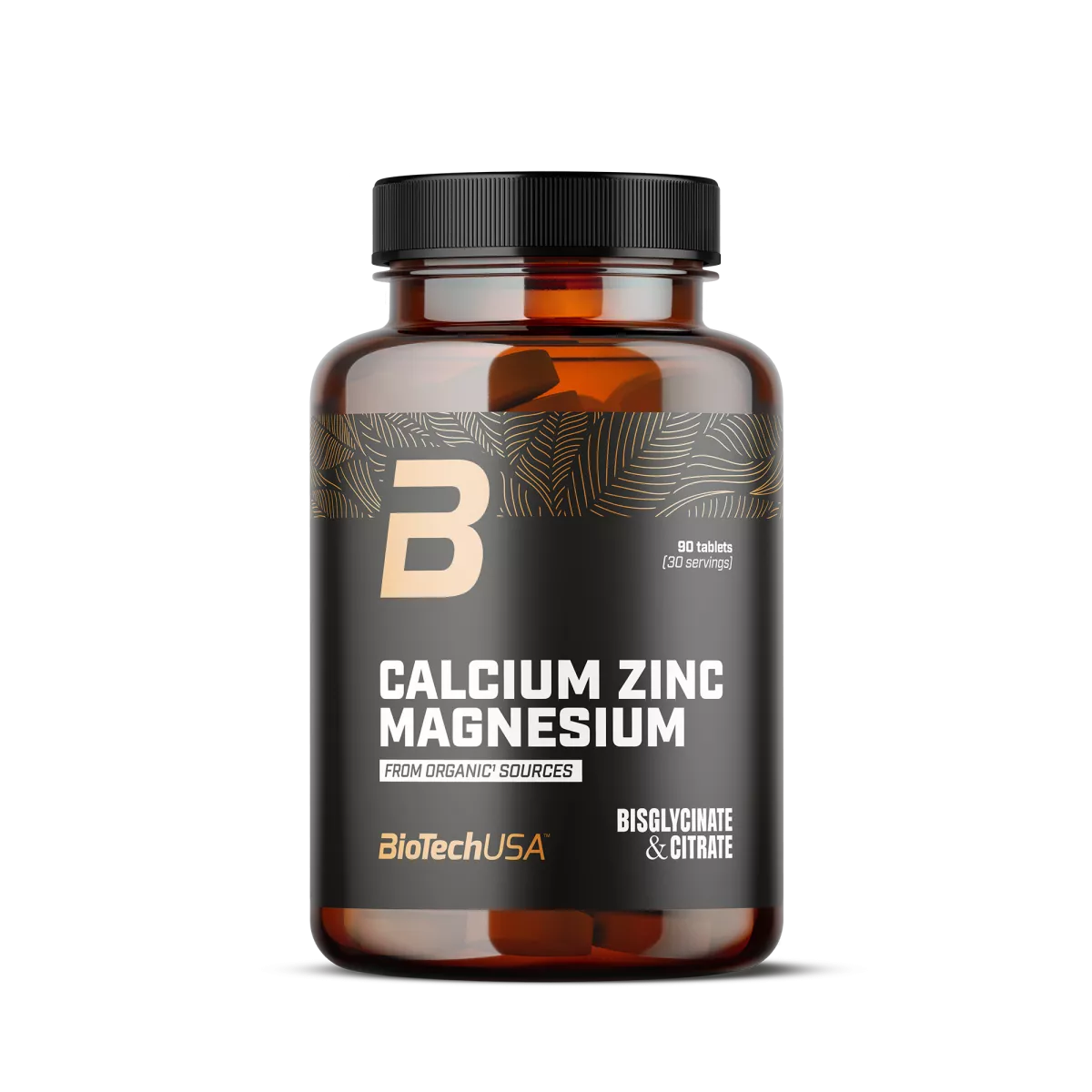 Biotech Calcium Zinc Magnesium from organic sources 90 tabl. (mineralų kompleksas)