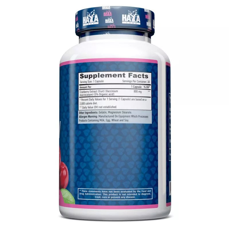 Haya Labs Cranberry Fruit (Spanguolių ekstraktas) 30 kaps.