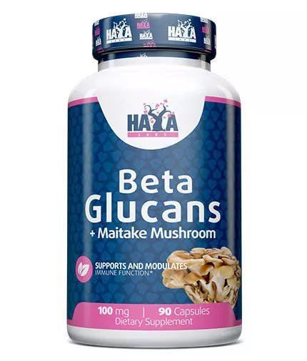 Haya Labs Beta Glucans + Maitake Mushroom 90 kaps. (grybų ekstraktai)