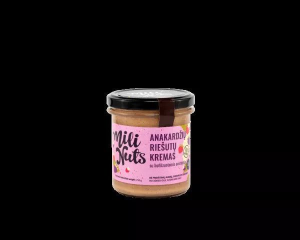 Mili Nuts Cashew Nut Cream with Freeze-Dried Raspberries