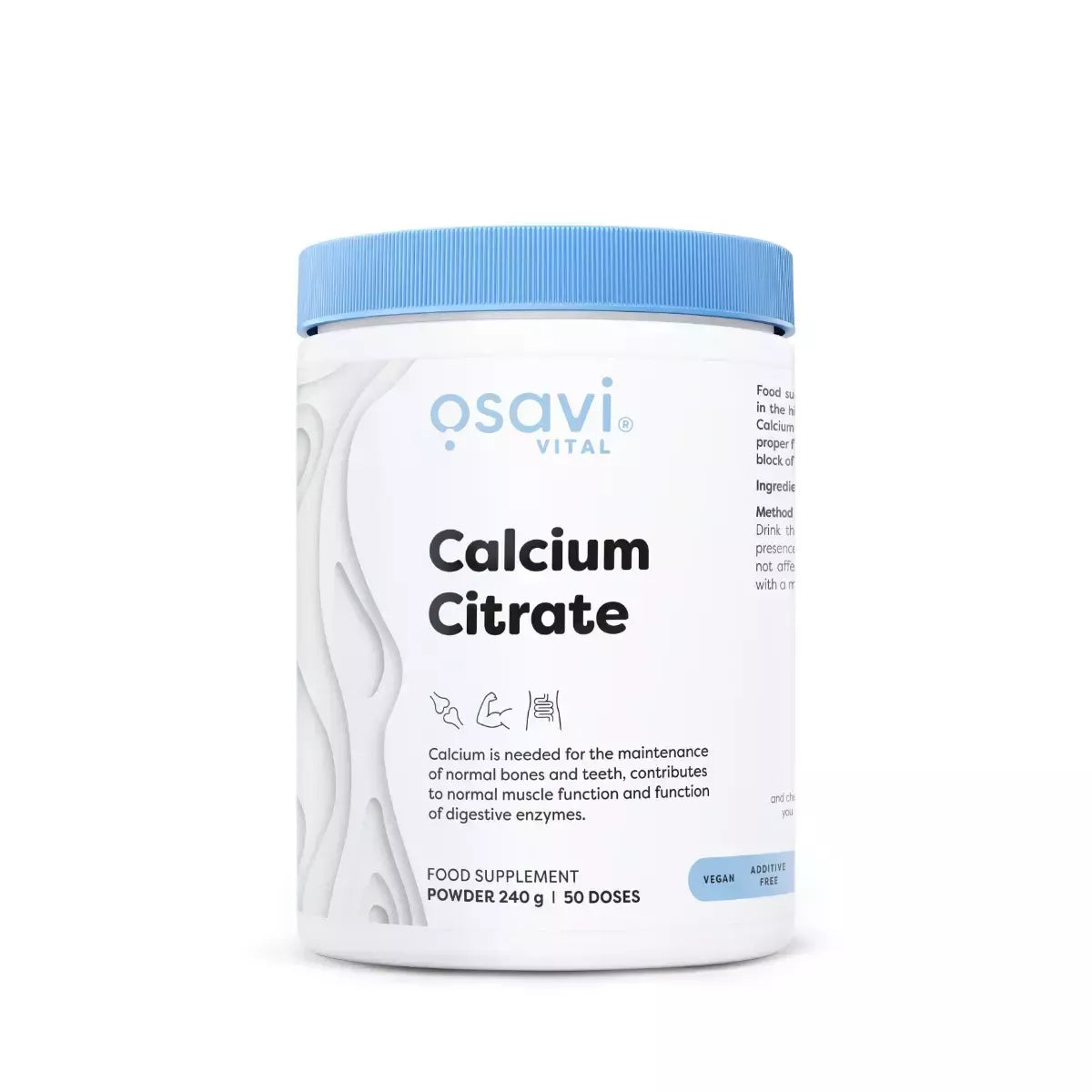 Osavi Calcium Citrate Powder 240 g. (kalcio citratas)