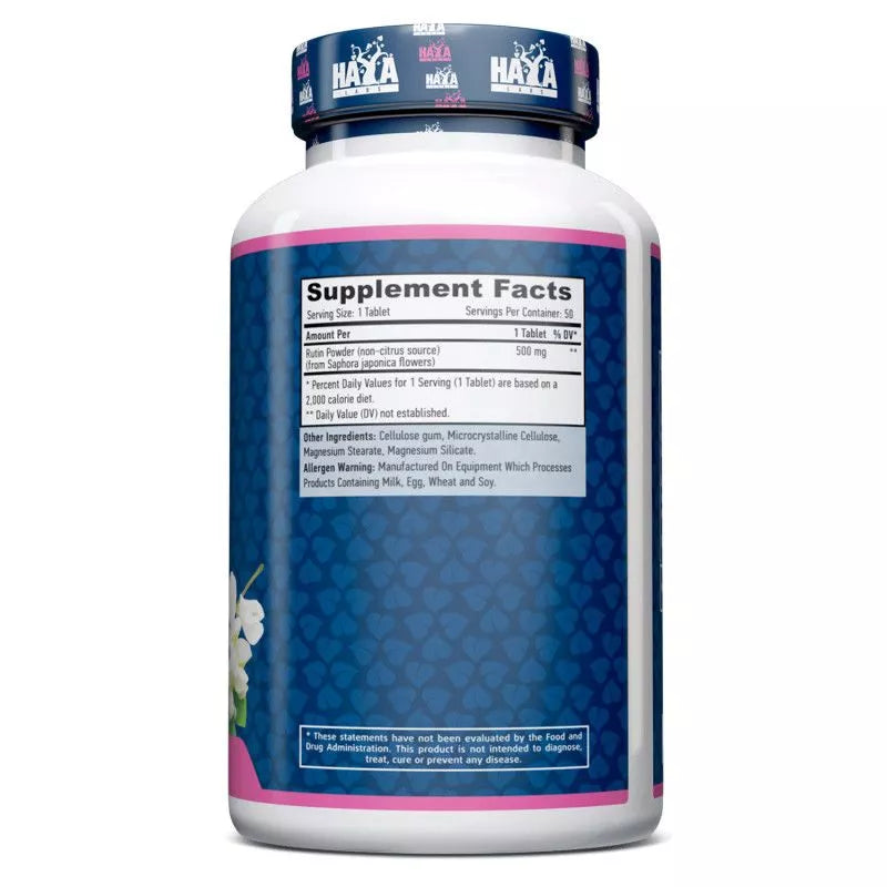 Haya Labs Rutin (Rutino milteliai iš japoninės soforos) 50 tabl.