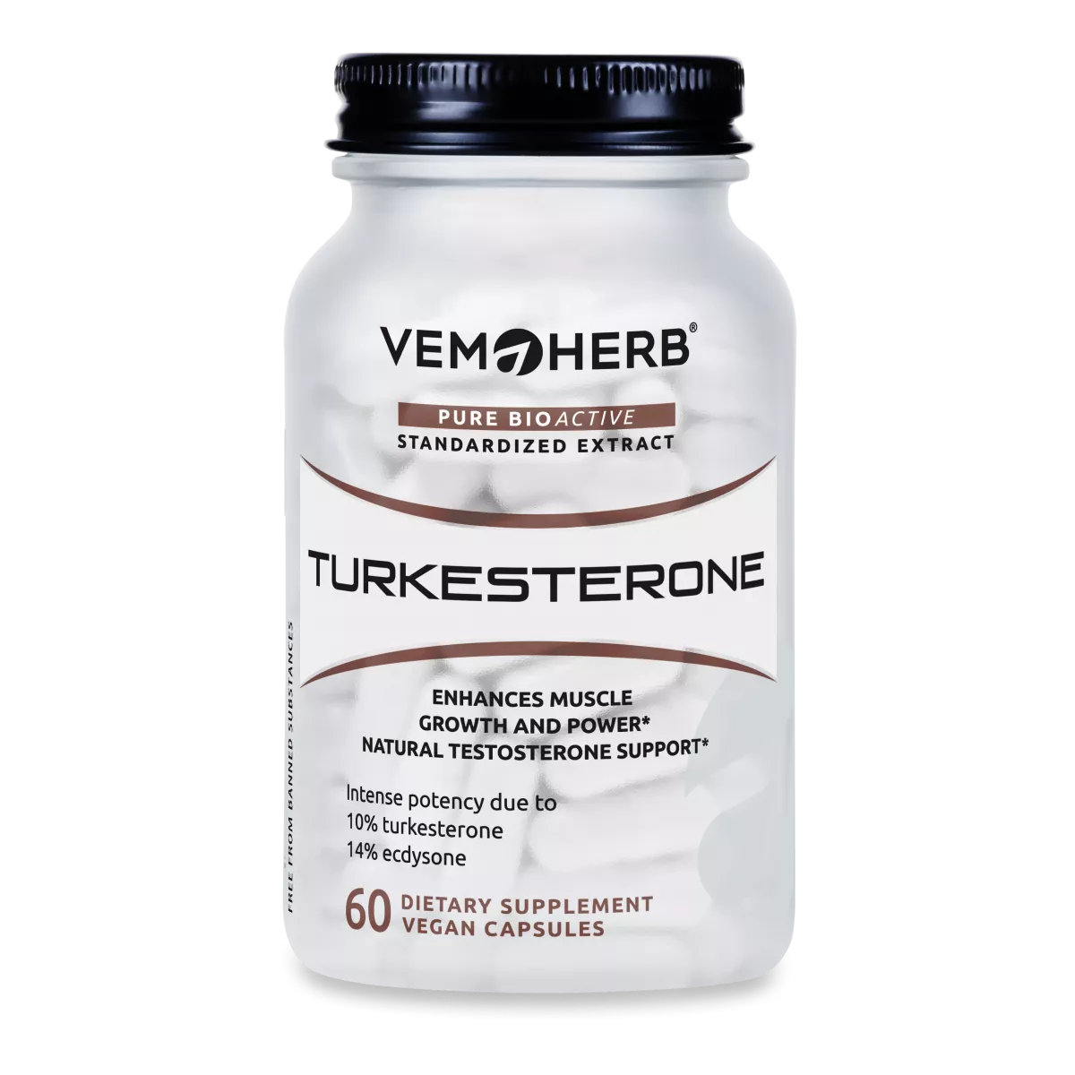 VemoHerb Turkesterone (Ajuga turkestanica ekstraktas) 60 kaps.