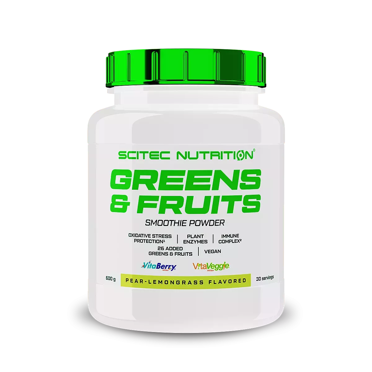 Scitec Greens & Fruits (žalumynų mišinys) 600 g.
