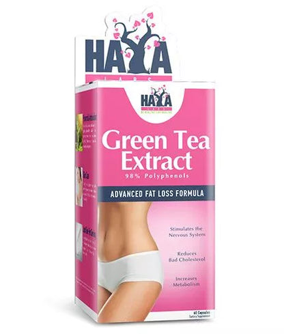 Haya Labs Green Tea Extract (žaliosios arbatos ekstraktas) 60 kaps.