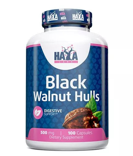 Haya Labs Black Walnut Hulls (Juodasis graikinis riešutmedis (lukštai) 100 kaps.