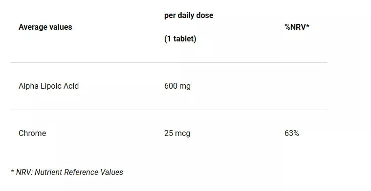 4+ Nutrition Ala CR+ 30 capsules alpha lipoic acid