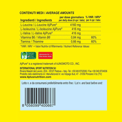 4+ Nutrition BCAA+ 10:1:1 200 tabs