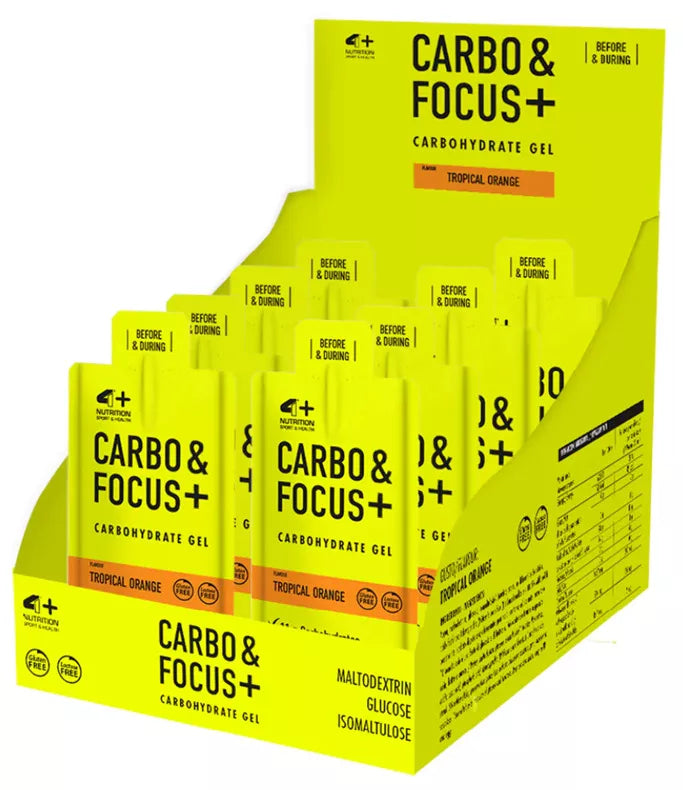 4+ Nutrition Carbo & Focus Carbogel 30 ml x24 BOX