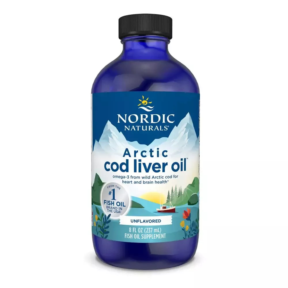 Nordic Naturals Arctic Cod Liver Oil (menkių kepenų aliejus) 237 ml.
