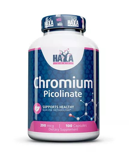 Haya Labs Chromium Picolinate (Chromo pikolinatas) 100 kaps.