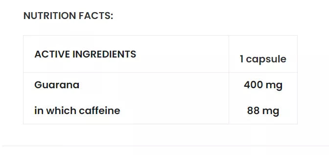 7 Nutrition Guarana 60 caps.