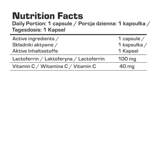 7 Nutrition Lactoferrin 90% 100 mg 60 kaps.