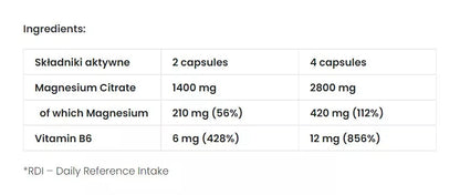 7 Nutrition Magnesium citrate + B6 120 caps