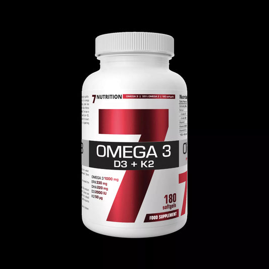 7 Nutrition Omega 3 55% D3+K2 180 kaps.