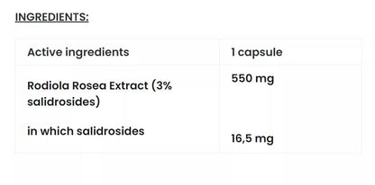 7 Nutrition Rhodiola Rosea 500 mg 60 caps