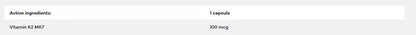 7 Nutrition Vitamin K2 MK7 100 mcg 120 caps