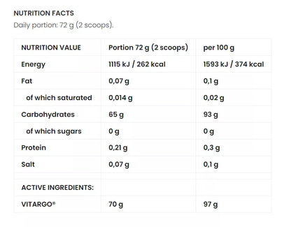 7 Nutrition Vitargo CL 1008 g Carboloader
