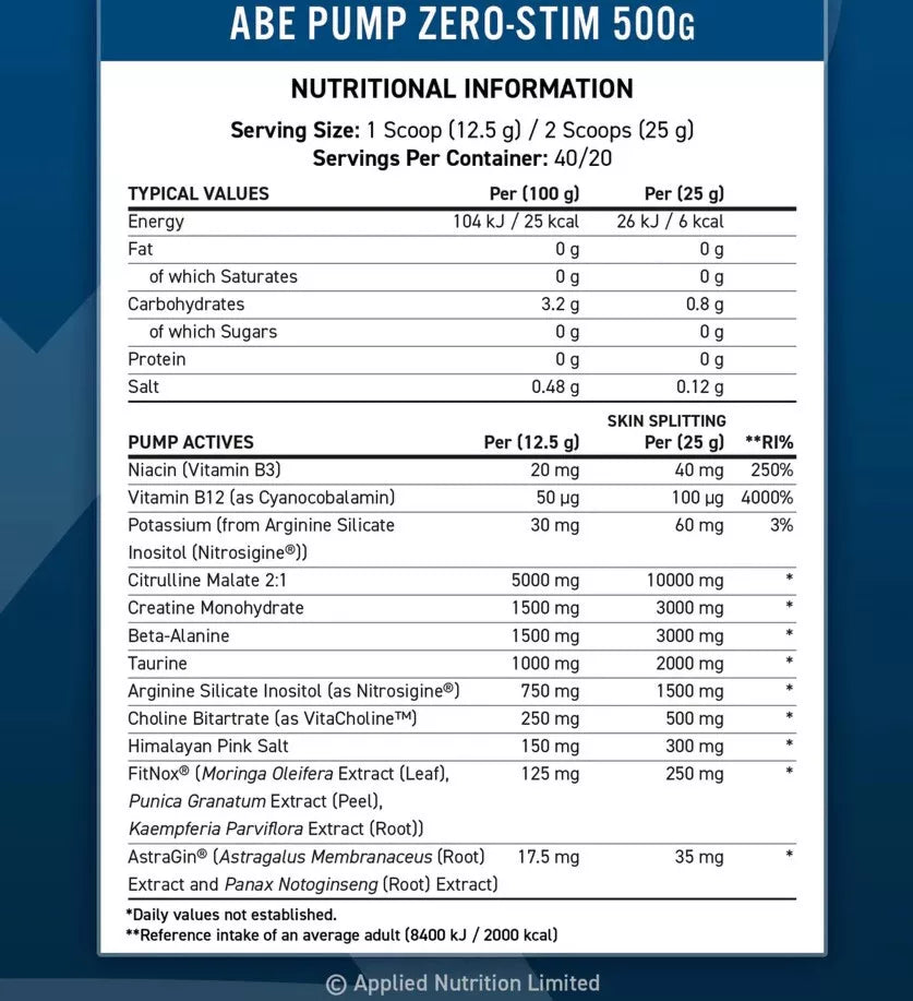 Applied Nutrition ABE Pump 500 g