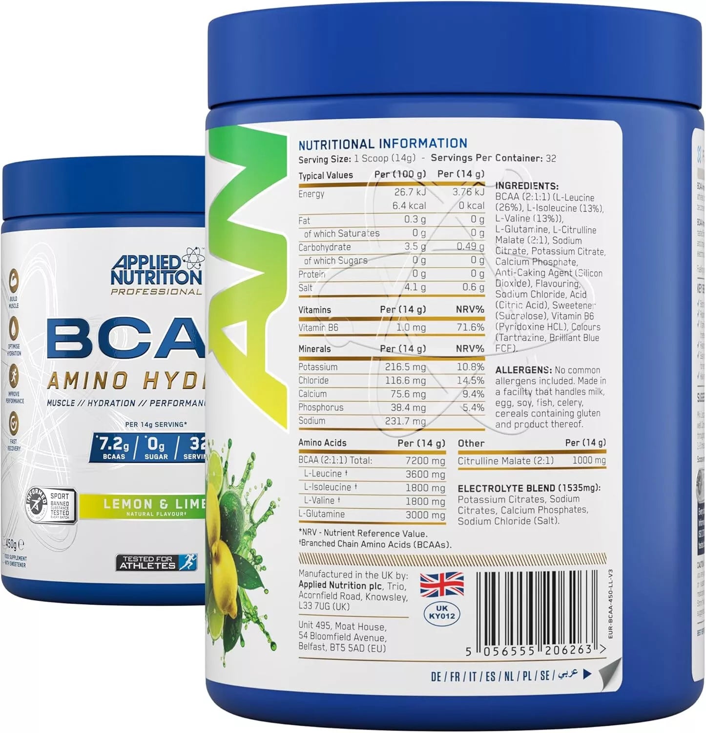 Applied Nutrition BCAA Amino Hydrate 450 g