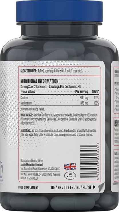 Applied Nutrition Calcium & Magnesium 60 kaps.