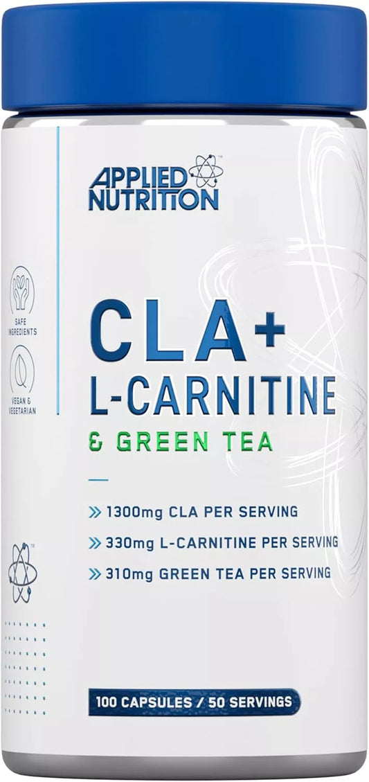 Applied Nutrition CLA + L-Carnitine + Green Tea 100 kaps.