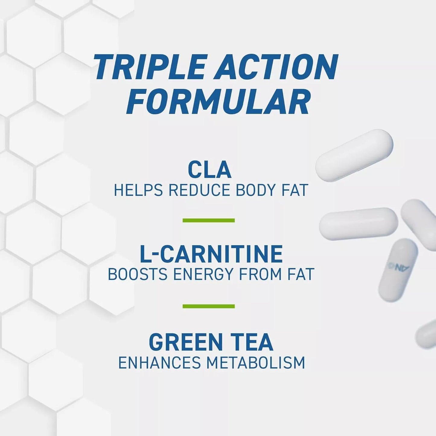 Applied Nutrition CLA + L-Carnitine + Green Tea 100 kaps.