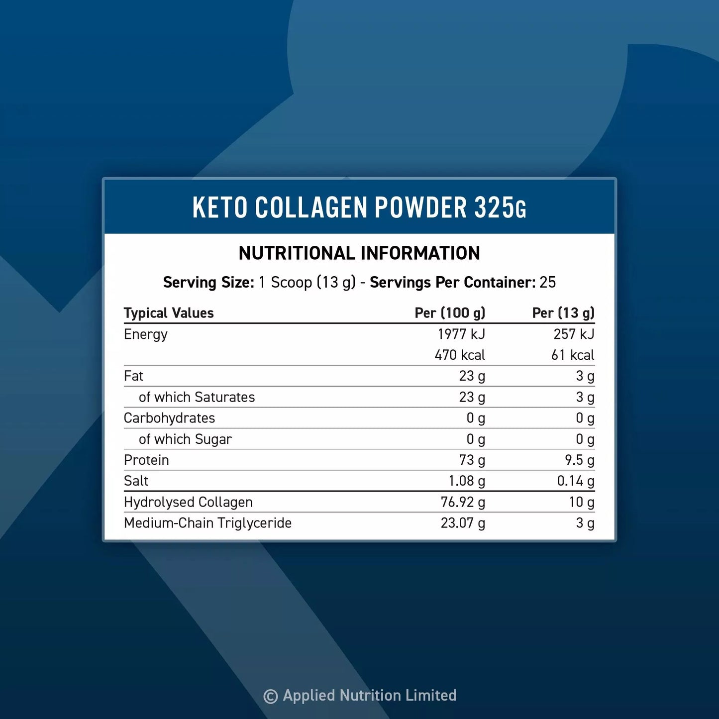 Applied Nutrition Keto Collagen peptides 325 g Unflavoured