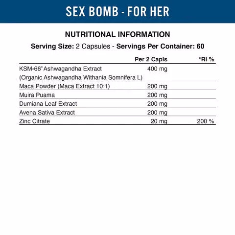 Applied Nutrition Sex Bomb Female 120 kaps.
