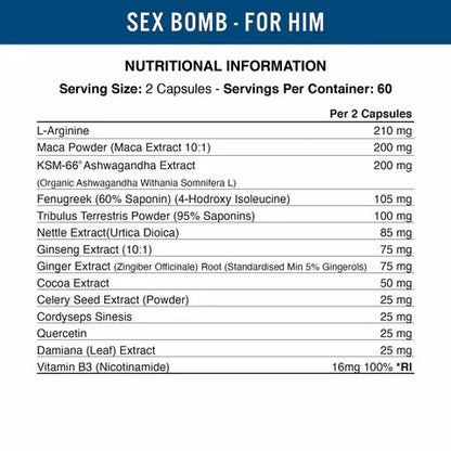 Applied Nutrition Sex Bomb Male 120 kaps.