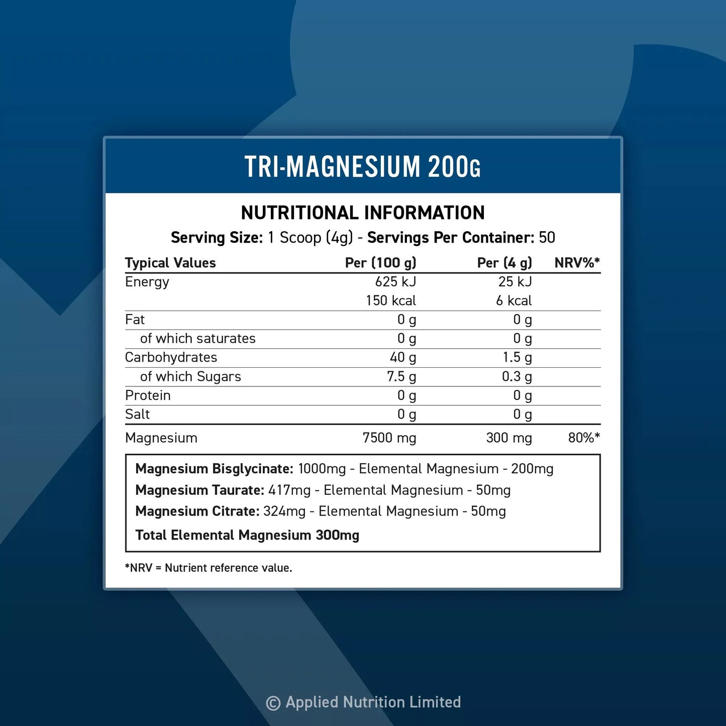 Applied Nutrition Tri-Magnesium 200 g