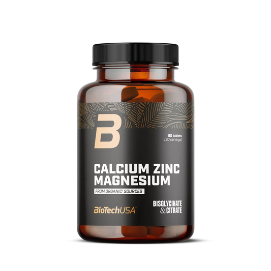 Biotech Calcium Zinc Magnesium from organic sources 90 tabl. (mineralų kompleksas)