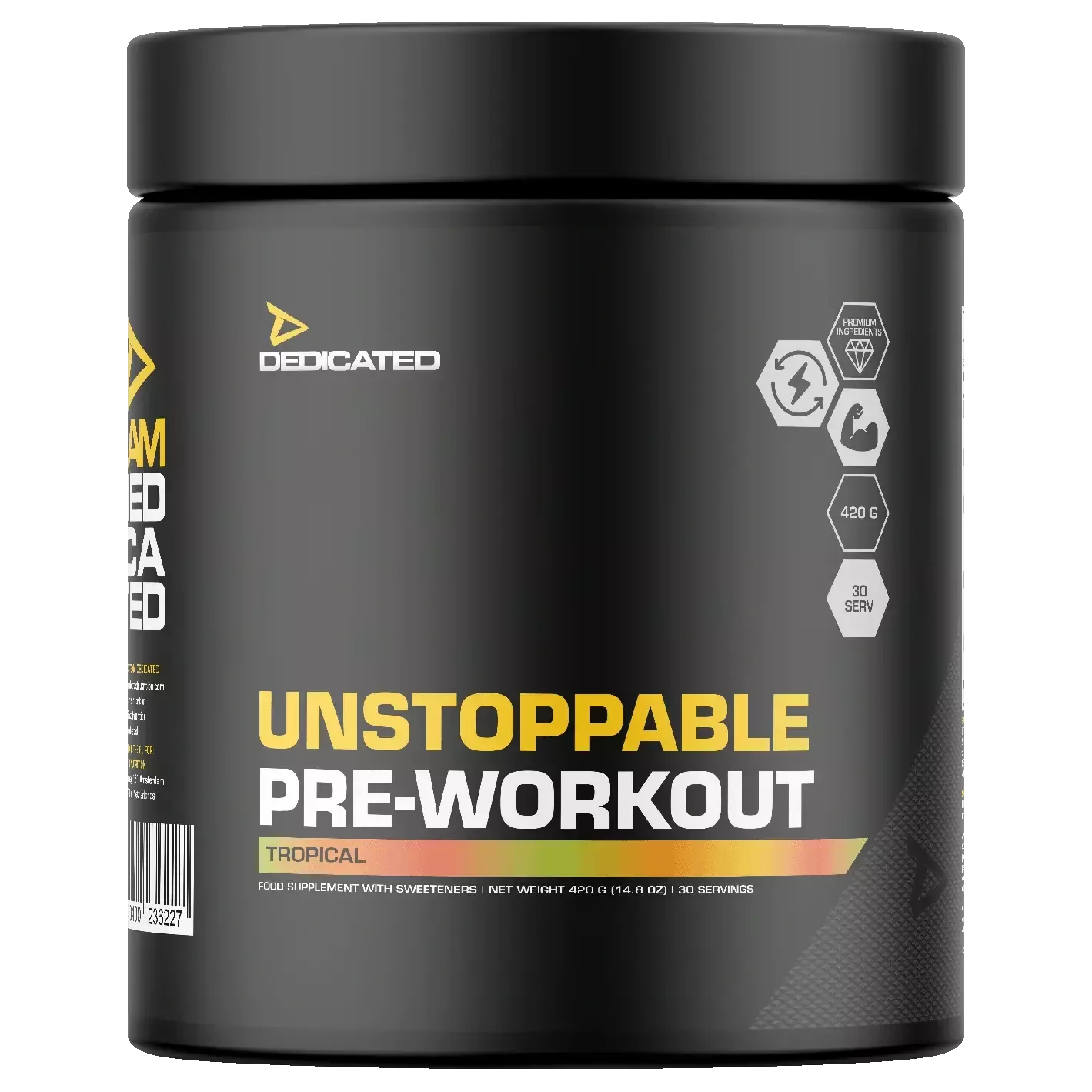 Dedicated Unstoppable Pre-Workout 420 g.