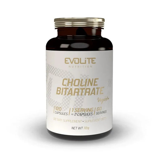 EvoLite Choline Bitartrate 120 kaps. (cholino bitartratas)