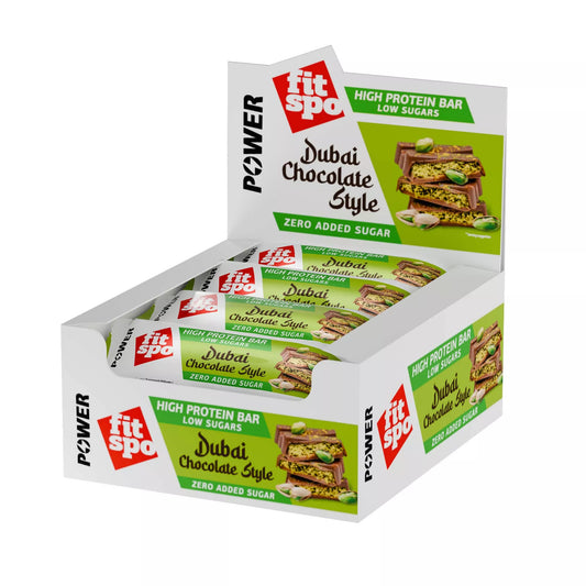 FitSpo Power Dubai Chocolate style protein bar BOX 50 g x 12