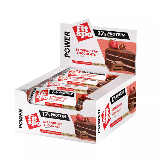 FitSpo Power Strawberry Chocolate protein bar BOX 55 g x 12