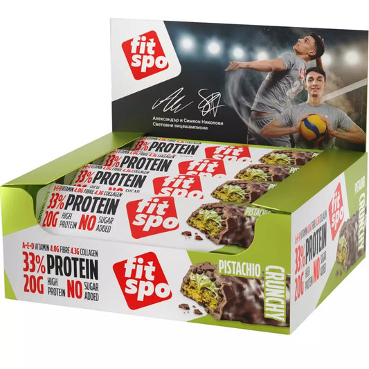 FitSpo Protein Bar Crunchy Pistachio 60 g BOX