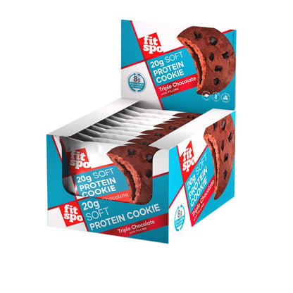 FitSpo proteino sausainis Triple Chocolate DĖŽUTĖ 70 g x 10