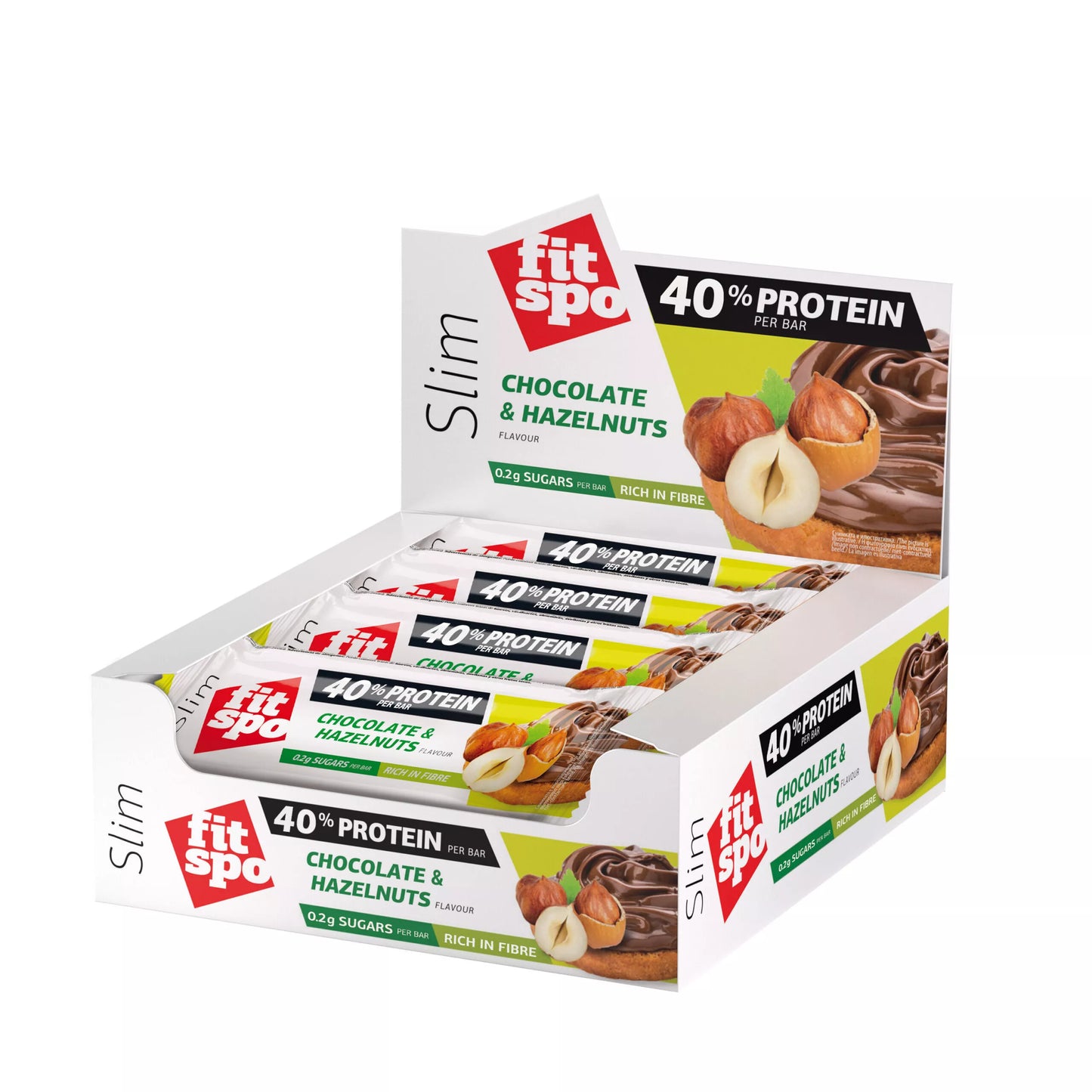 FitSpo Slim protein bar Chocolate and Hazelnut BOX 50 g Bx 12