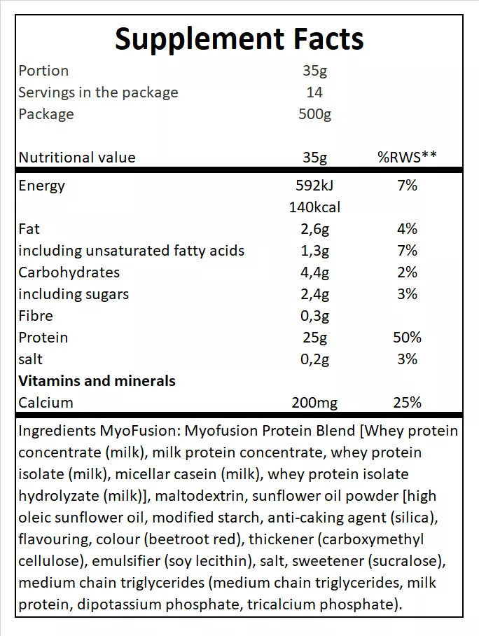 Gaspari Nutrition Myofusion 500 g