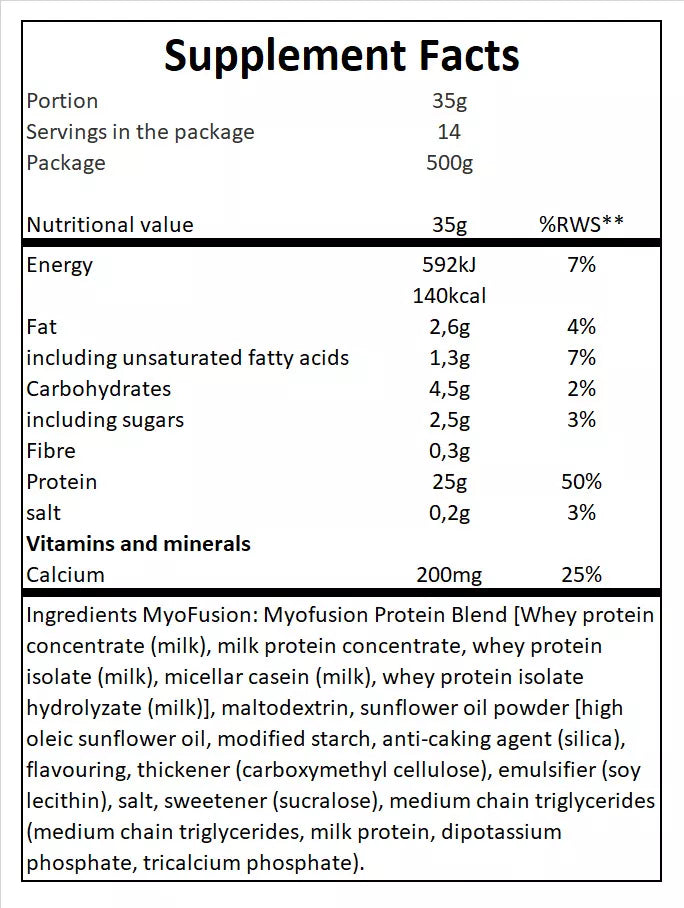 Gaspari Nutrition Myofusion 500 g