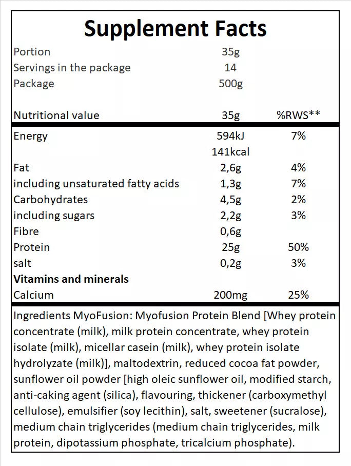 Gaspari Nutrition Myofusion 500 g